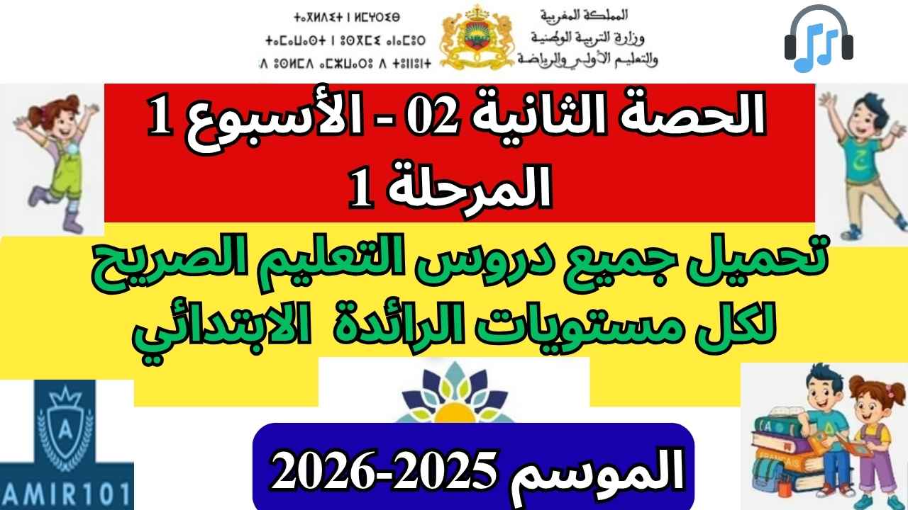 جميع دروس التعليم الصريح للأسبوع الأول – الحصة الثانية